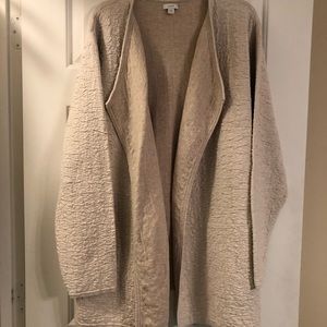 J Jill crinkle knit sweater in creamy beige 3X